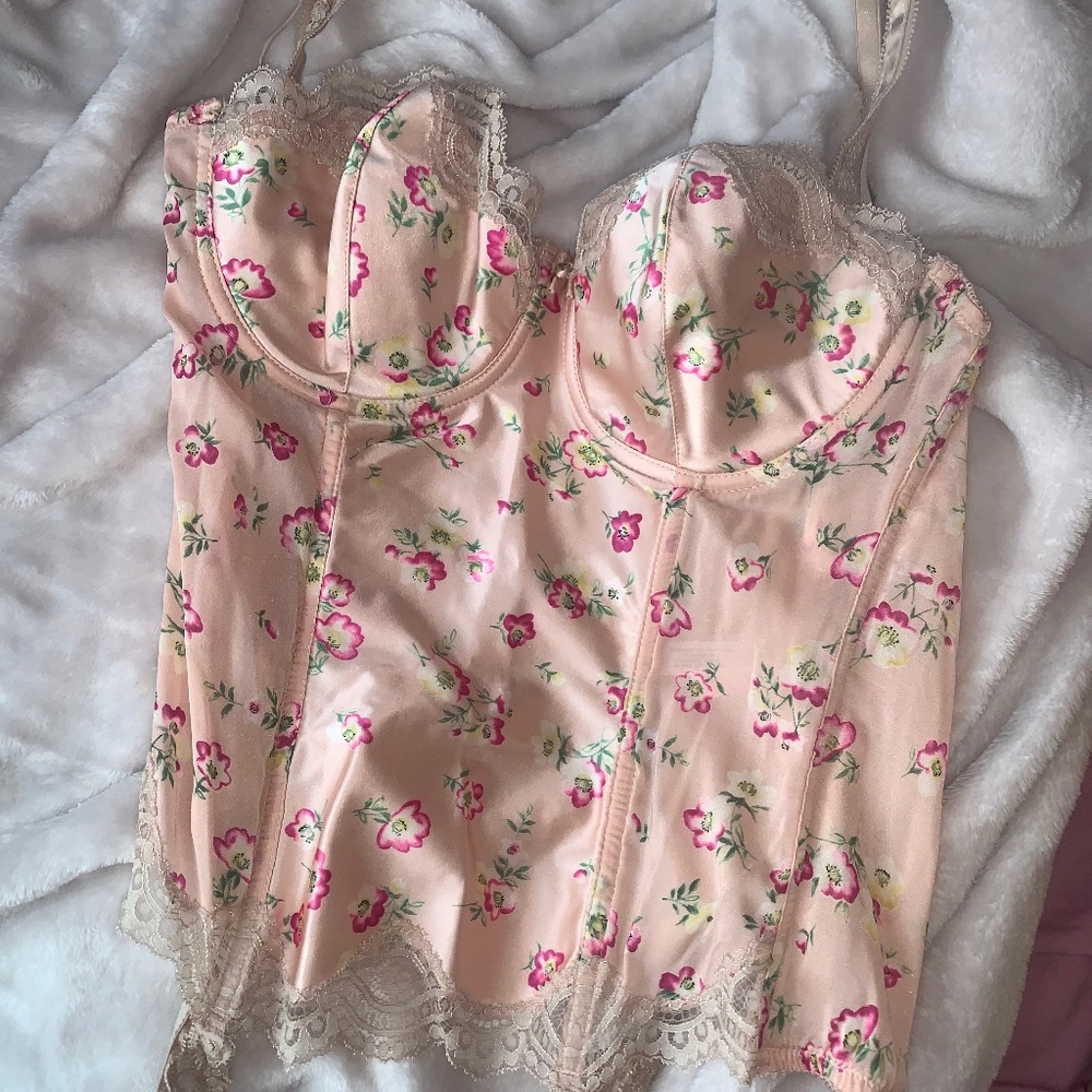 Vintage Victoria secret silk corset / bustier